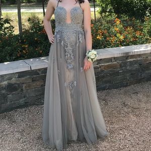 Grey dress from T Carolyn’s.